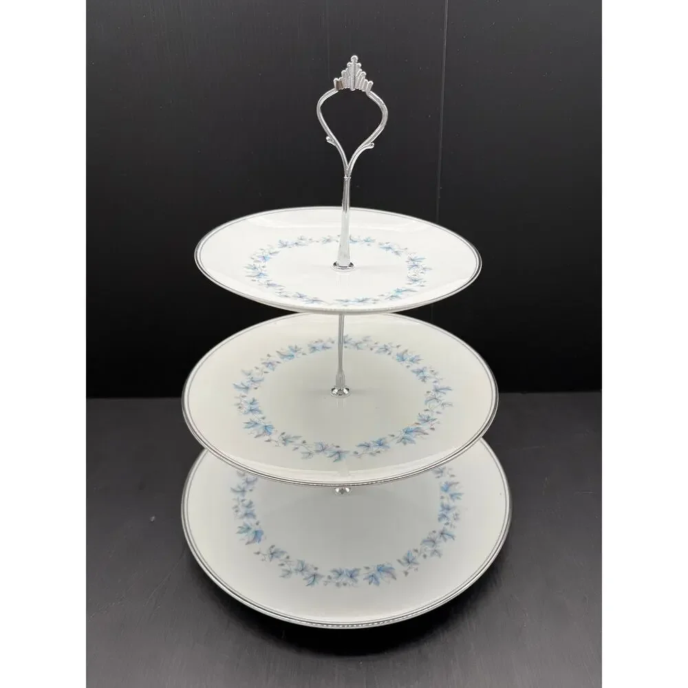 Handmade Tiered Tray from Vintage Plates